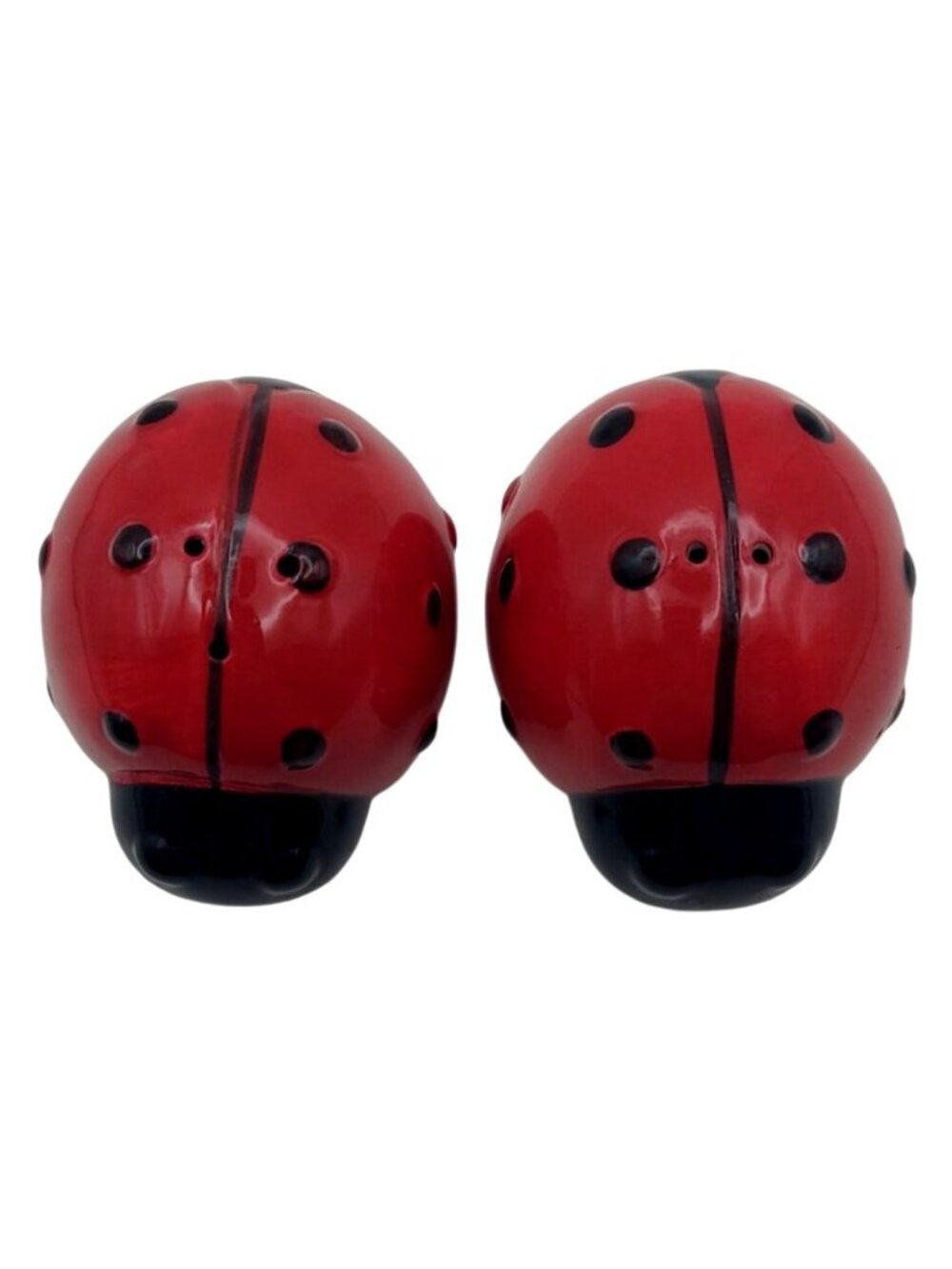 Ceramic Ladybug Salt & Pepper Shaker Set Alco Industries Spring Bug Collectible - Picture 6 of 8